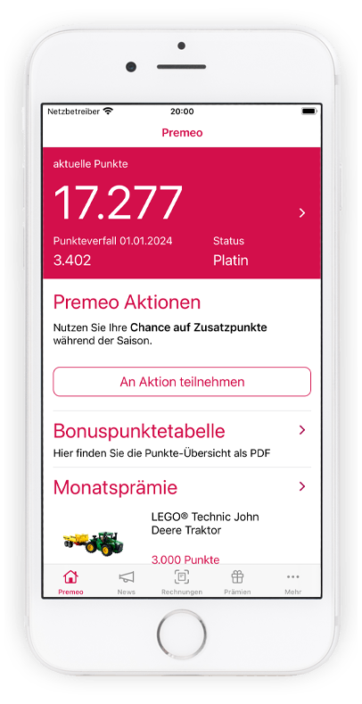 Premeo App Home Screen